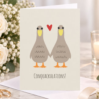 Liefde Eenden Huwelijk Felicitaties Bruid Gefelici Kaart