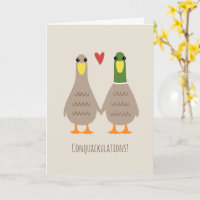 Liefde Eenden Huwelijk Felicitaties Grappige Congr