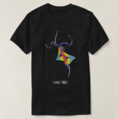 Liefde Eerste regenboog kussen lippen T-shirt (Design voorkant)