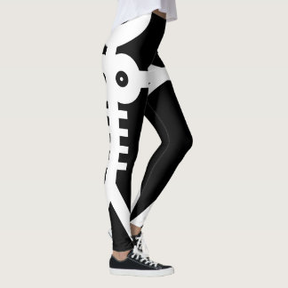 Liefde Eeuwige Skeletten Icoon 2007 Zwart en Wit Leggings