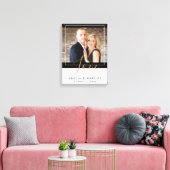 Liefde Elegant Schrift Bruid Bruidegom Huwelijk Aa Canvas Afdruk (Insitu (Woonkamer))