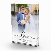 Liefde Elegant Zwart Schrift Bruid Bruidegom Trouw Fotoblokken (Rechts)