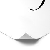 Liefde Elegant Zwart Schrift Trouwfoto Poster (Hoek)