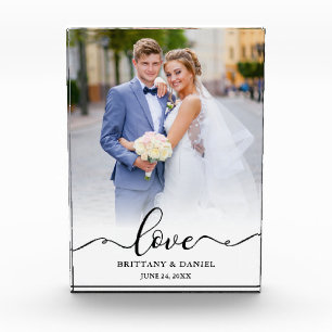 Liefde Elegant Zwart Script bruid bruidegom bruilo Fotoblokken