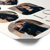 Liefde Elegante Gepersonaliseerde Fotocollage Beig Poster (Hoek)