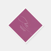 Liefde - Elegante roze cassis bruiloft Servet (Hoek)