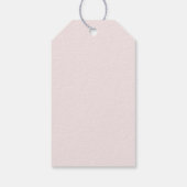 Liefde Elegante Roze en Gouden Bruiloft Monogram Cadeaulabel (Achterkant)