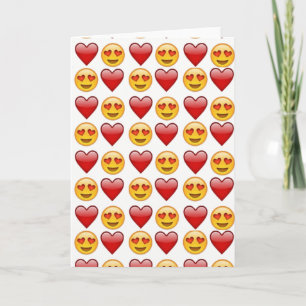 liefde emoji kaart