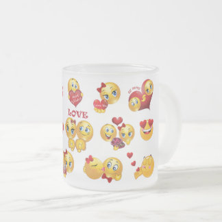 liefde emoji matglas koffiemok