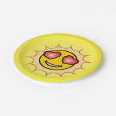 Liefde Emoji Sunset Papieren Bordje (Gekanteld)