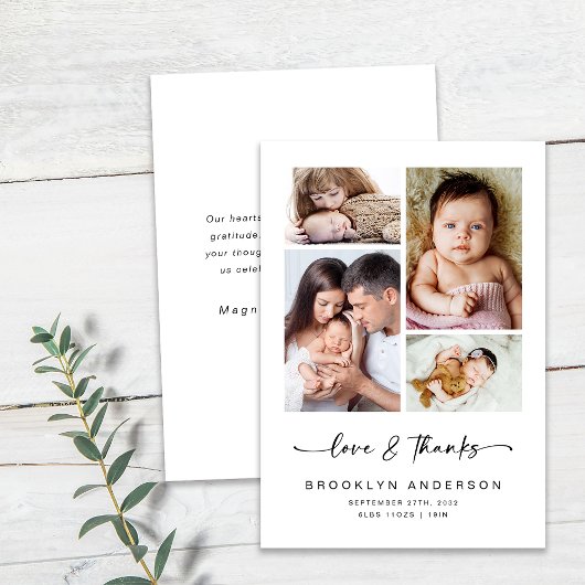 Liefde en Bedankt | 5 x 7 Moderne vier foto's nieu