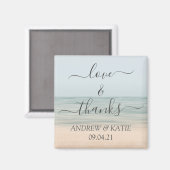 Liefde en Bedankt Beach Front  Hawaiian Wedding Magneet (Voorkant / Achterkant)