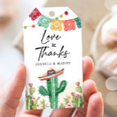 Liefde en Bedankt Bedankt Fiesta Cactus Shower Cadeaulabel