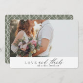 Liefde en bedankt bruiloft bedankt je kaart (Voorkant / Achterkant)