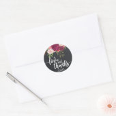 Liefde en bedankt Bruiloft Bruids Bloemen sticker (Envelop)