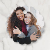 Liefde en Bedankt bruiloft Hartelijk dank met foto Bedankjes Labels (Achterkant)