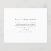 Liefde en Bedankt Budget Foto Baby Dank je kaart (Achterkant)