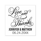 Liefde en Bedankt Calligrafiescript Weddenschap Zelfinktende Stempel (Design)