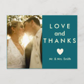 Liefde en Bedankt Dank u Briefkaart (Voorkant)