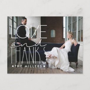 Liefde en Bedankt Douanenaam & Foto Dank u Briefkaart