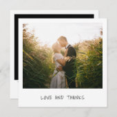 Liefde en Bedankt Eenvoudig minimalistisch fotohuw (Voorkant / Achterkant)