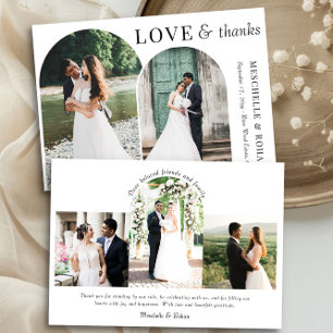 Liefde en Bedankt Elegant Bogen Trouwfoto