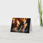 Liefde en Bedankt Elegant Wedding Bedankt Foto (Voorkant)