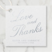 Liefde en Bedankt Elegant Wedding Silver Bedankjes Labels (Voorkant)