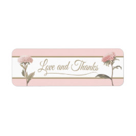 Liefde en Bedankt Etiket