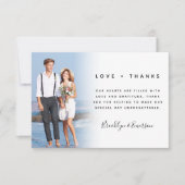 Liefde en Bedankt Faded fotoweddenschap (Voorkant)