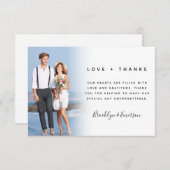 Liefde en Bedankt Faded fotoweddenschap (Voorkant / Achterkant)