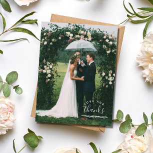 Liefde en Bedankt Foto bruiloft Dank jullie Briefk Briefkaart
