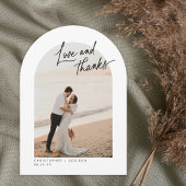 Liefde en Bedankt Foto bruiloft Hartelijk dank Kaart