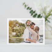 Liefde en Bedankt Foto bruiloft Kaart (Staand voorkant)