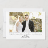 Liefde en Bedankt Foto Chic Cursive Script Wedding (Achterkant)