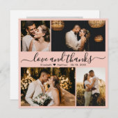 Liefde en Bedankt Foto Collage Wedding (Voorkant / Achterkant)
