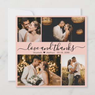 Liefde en Bedankt Foto Collage Wedding