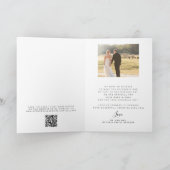 Liefde en bedankt foto QR code bruiloft dank u Kaart (Binnen)