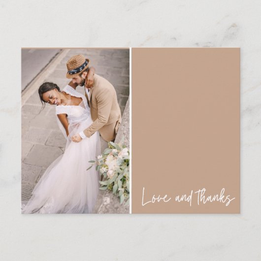 Liefde en Bedankt Foto Weddenschap Hartelijk dank Briefkaart (Voorkant)