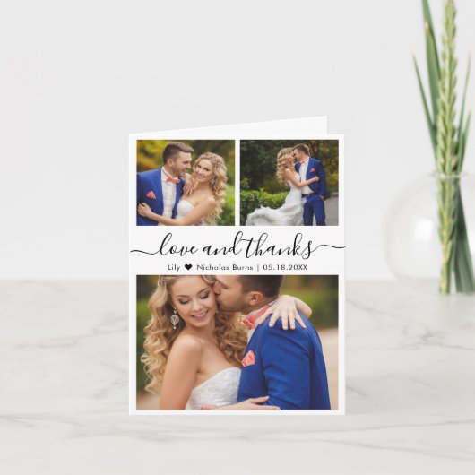 Liefde en Bedankt Fotocollage Script Bruiloft (Voorkant)