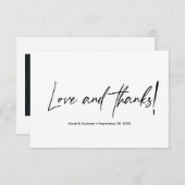 Liefde en Bedankt Handlettering Custom Photo Weddi (Voorkant / Achterkant)