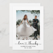 Liefde en Bedankt Heart Script 2 Fotobruiloft (Voorkant / Achterkant)