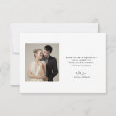 Liefde en Bedankt Minimale script hart foto klein (Achterkant)