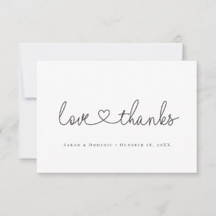 Liefde en Bedankt Minimale script hart foto klein