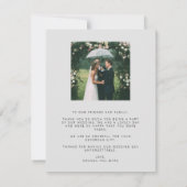 Liefde en Bedankt Modern Foto Weddenschap Hartelij (Achterkant)