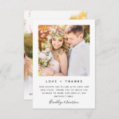 Liefde en Bedankt Modern Photo Wedding (Voorkant / Achterkant)