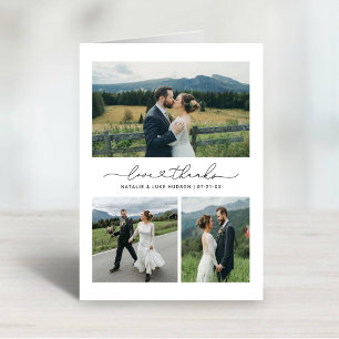 Liefde en Bedankt Modern Wedding Photo Collage