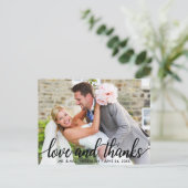 Liefde en Bedankt Moderne bruiloft Mr en Mrs Briefkaart (Staand voorkant)
