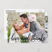 Liefde en Bedankt Moderne bruiloft Mr en Mrs Briefkaart (Voorkant / Achterkant)