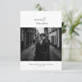 Liefde en Bedankt | Moderne minimalistische bruilo (Staand voorkant)